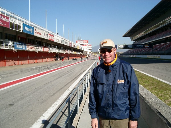 Bob Hubbard – Barcelona – Test – 2003 – pic 1  Hans – Jim Downing & Bob Hubbard