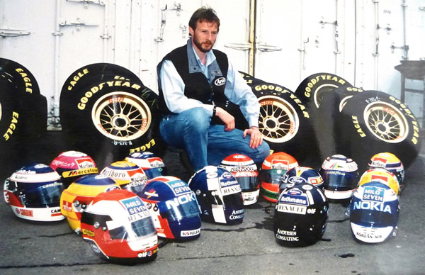 Japan GP 1995 – a tired James Penrose, end of season. Japan GP 1995 – a tired James Penrose, end of season.
