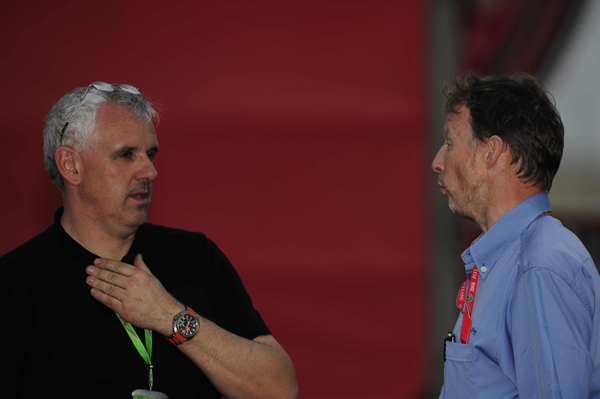 Peter Bürger (Arai), James Penrose (FIA) – we aren’t arguing, really Peter Bürger (Arai), James Penrose (FIA) – we aren’t arguing, really